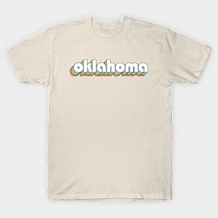 Oklahoma - Retro Rainbow Typography Faded Style T-Shirt